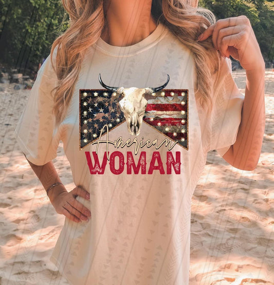 American Woman Full Color Transfer