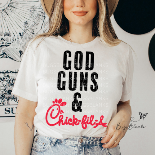 God and Guns Full Color Transfer